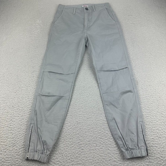 Johnny Was Mila Pant‎ Women's Crop Chino Tapered Jogger Gray Size 0 NEW - Picture 1 of 10